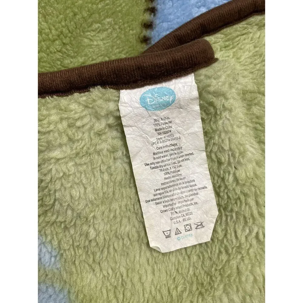 Vintage Winnie The Pooh Fleece Baby Throw Lovey Blanket 44.5” X 29.5” *READ